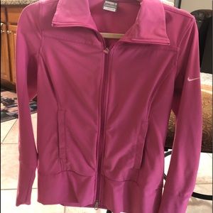 nike dri-fit pink womens jacket small